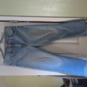 Mother Insider Crop Step Fray, sz 34